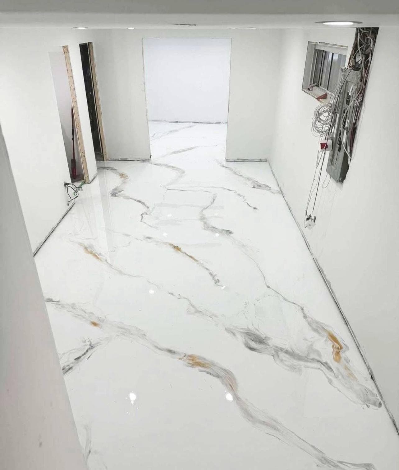 Greater Manchester, UK - High-Gloss White Marble Project